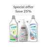 Kleenat B. Utensils Cleanser + Primavea B. Shampoo + Kleenat L. Detergent @ Save 25%